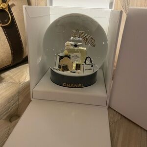 CHANEL 2025 Snow Globe with Gold and Black Details